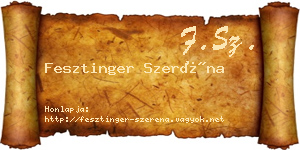 Fesztinger Szeréna névjegykártya